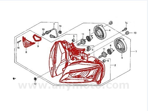 119 Motorcycle Headlight Clear Headlamp Cbr1000Rr 04-07@4